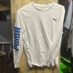 Men’s Large white puma long sleeve shirt